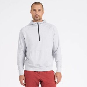 Vuori Ponto Performance Half Zip Hoodie Light Grey